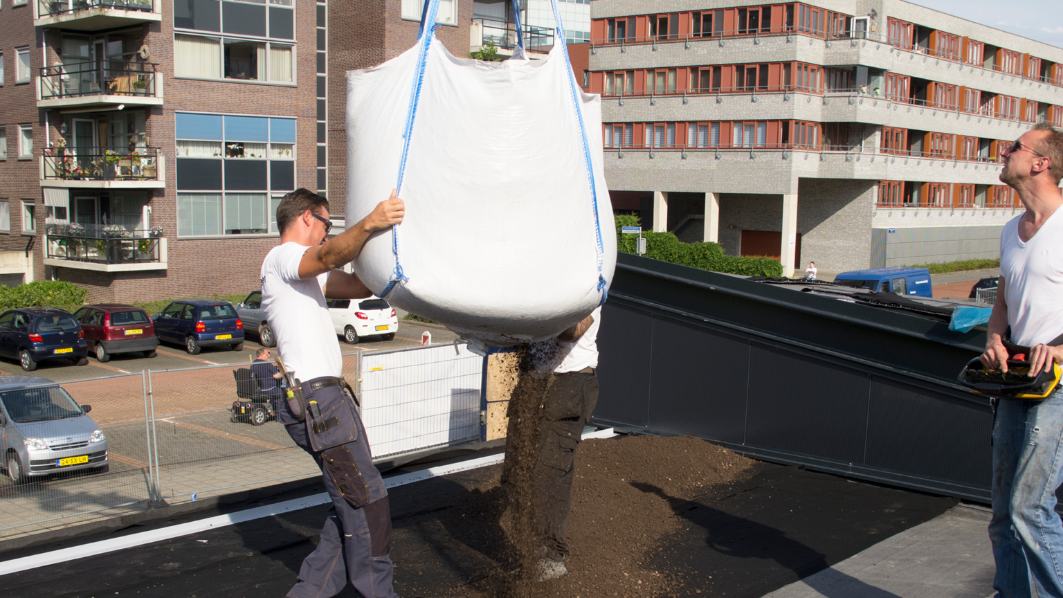 Laurentiusziekenhuis_Sedumdak_substraat in big bag_WEB